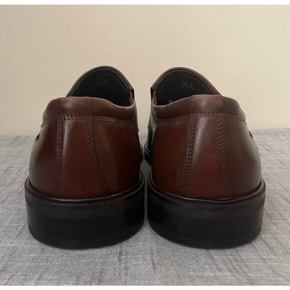 ECCO Mens Size 48/ US 14 Walnut Leather Oxfords Slip On Shoes - Picture 7 of 15